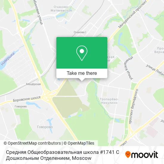 Средняя Общеобразовательная школа #1741 С Дошкольным Отделением map