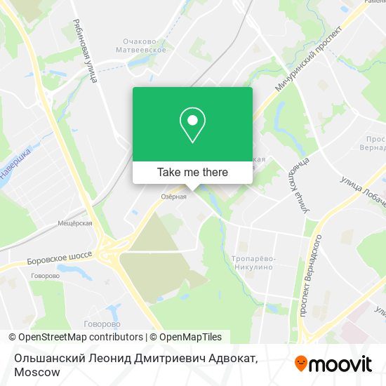 Ольшанский Леонид Дмитриевич Адвокат map