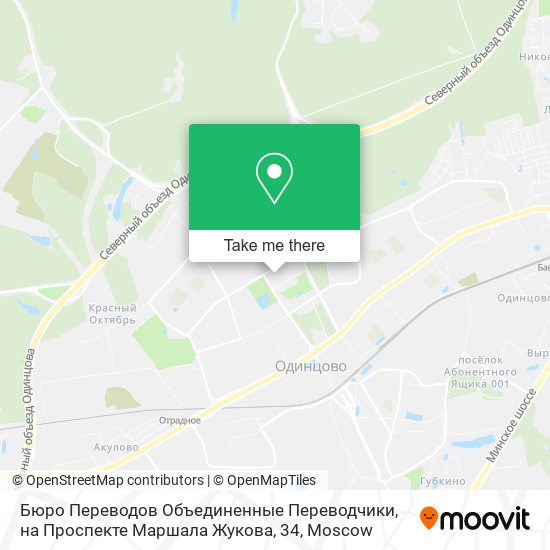 Бюро Переводов Объединенные Переводчики, на Проспекте Маршала Жукова, 34 map
