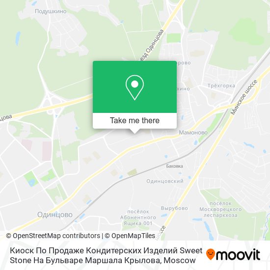 Киоск По Продаже Кондитерских Изделий Sweet Stone На Бульваре Маршала Крылова map