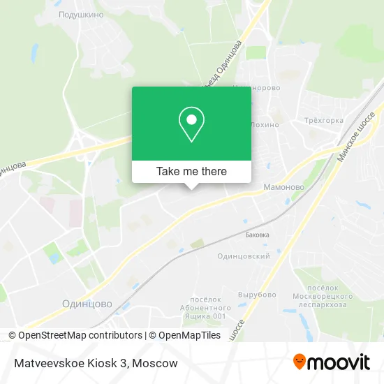 Matveevskoe Kiosk 3 map