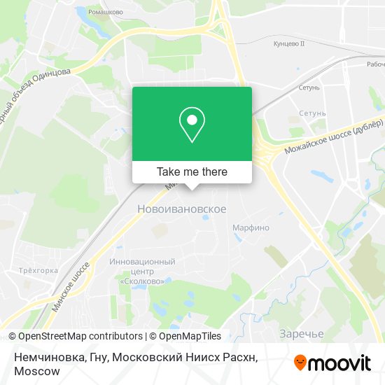 Немчиновка, Гну, Московский Ниисх Расхн map