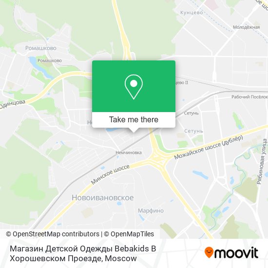 Магазин Детской Одежды Bebakids В Хорошевском Проезде map