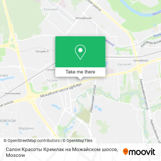 Салон Красоты Кремлак на Можайском шоссе map