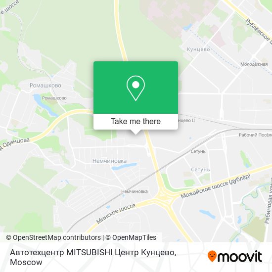 Автотехцентр MITSUBISHI Центр Кунцево map