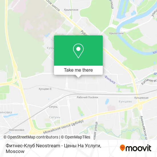 Фитнес-Клуб Neostream - Цены На Услуги map