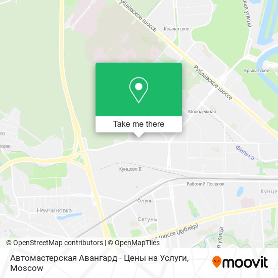 Автомастерская Авангард - Цены на Услуги map