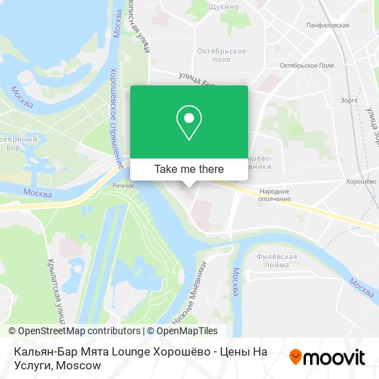 Кальян-Бар Мята Lounge Хорошёво - Цены На Услуги map