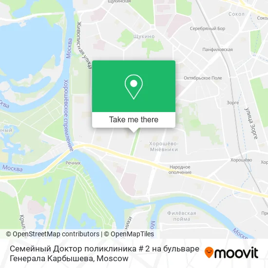 Семейный Доктор поликлиника # 2 на бульваре Генерала Карбышева map