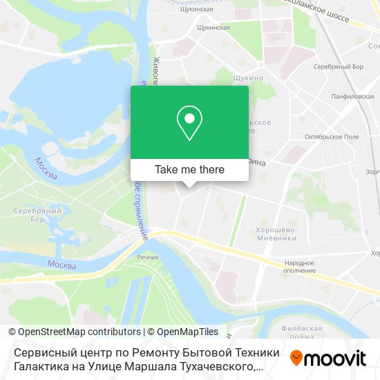 Сервисный центр по Ремонту Бытовой Техники Галактика на Улице Маршала Тухачевского map
