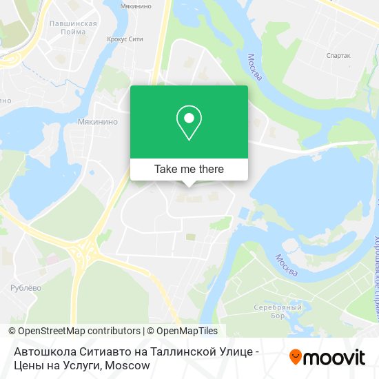 Автошкола Ситиавто на Таллинской Улице - Цены на Услуги map