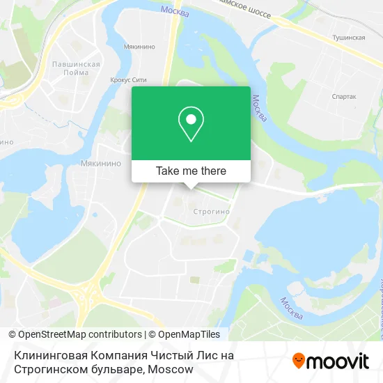 Клининговая Компания Чистый Лис на Строгинском бульваре map