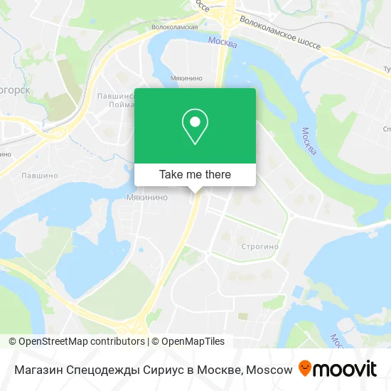 Магазин Спецодежды Сириус в Москве map
