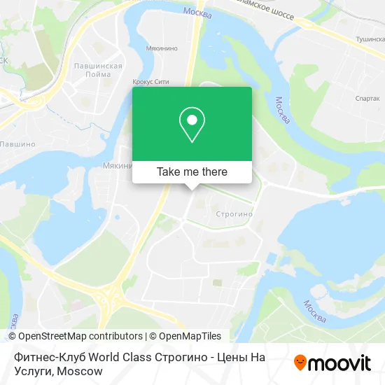 Фитнес-Клуб World Class Строгино - Цены На Услуги map