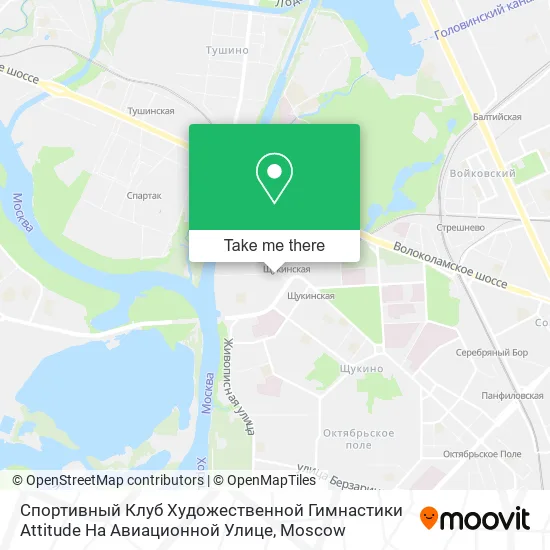 Спортивный Клуб Художественной Гимнастики Attitude На Авиационной Улице map