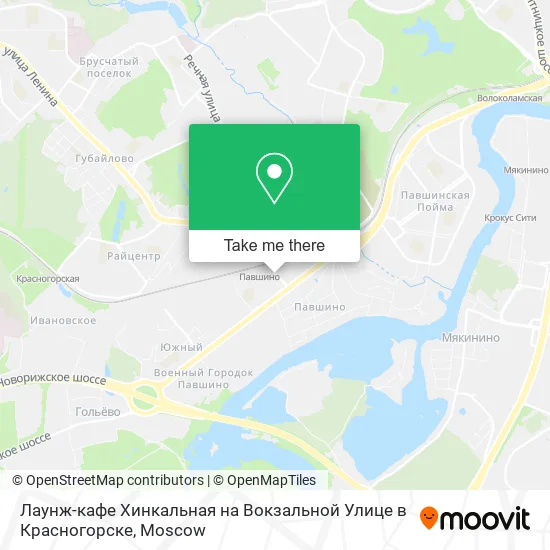 Лаунж-кафе Хинкальная на Вокзальной Улице в Красногорске map