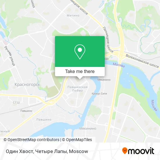 Один Хвост, Четыре Лапы map