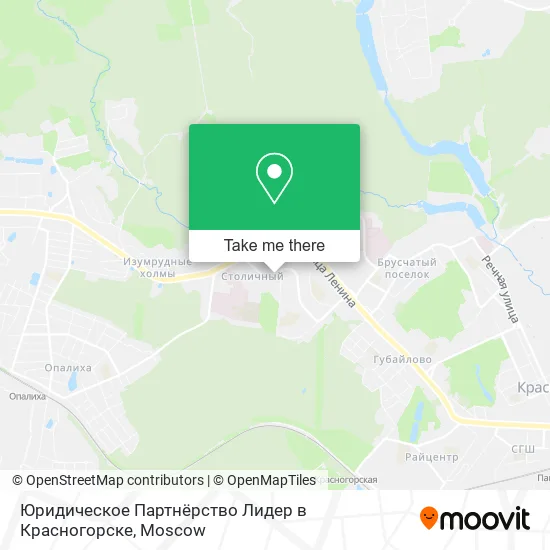 Юридическое Партнёрство Лидер в Красногорске map