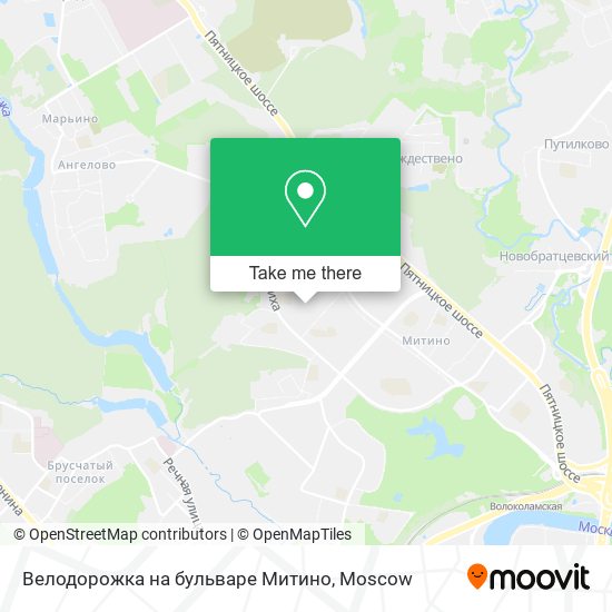 Велодорожка на бульваре Митино map