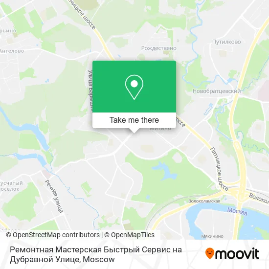 Ремонтная Мастерская Быстрый Сервис на Дубравной Улице map