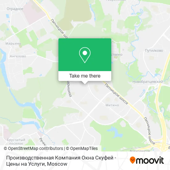 Производственная Компания Окна Скуфей - Цены на Услуги map