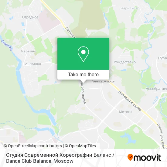 Студия Современной Хореографии Баланс / Dance Club Balance map