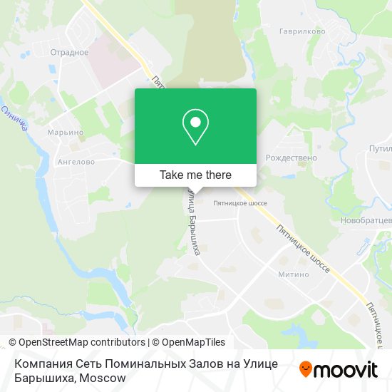 Компания Сеть Поминальных Залов на Улице Барышиха map