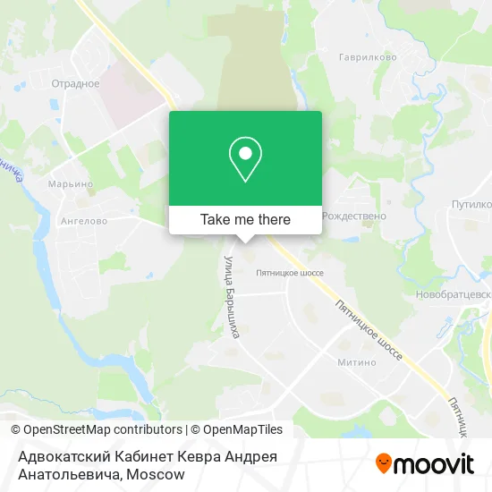 Адвокатский Кабинет Кевра Андрея Анатольевича map