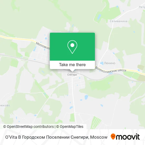O'Vita В Городском Поселении Снегири map