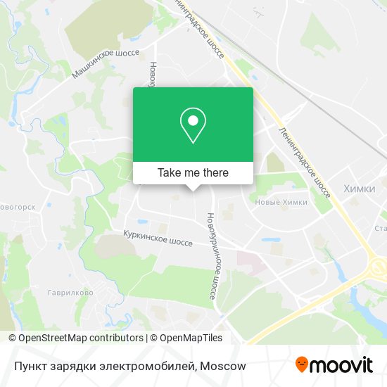 Пункт зарядки электромобилей map