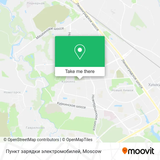 Пункт зарядки электромобилей map
