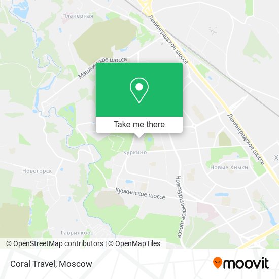 Coral Travel map