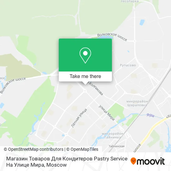 Магазин Товаров Для Кондитеров Pastry Service На Улице Мира map