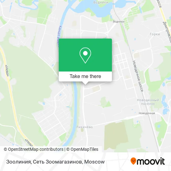 Зоолиния, Сеть Зоомагазинов map