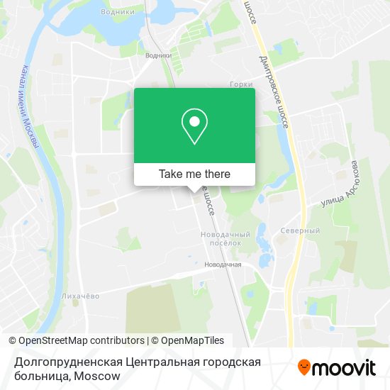 Долгопрудненская Центральная городская больница map