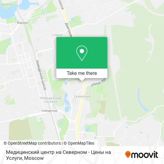 Медицинский центр на Северном - Цены на Услуги map