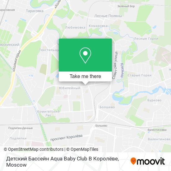 Детский Бассейн Aqua Baby Club В Королёве map