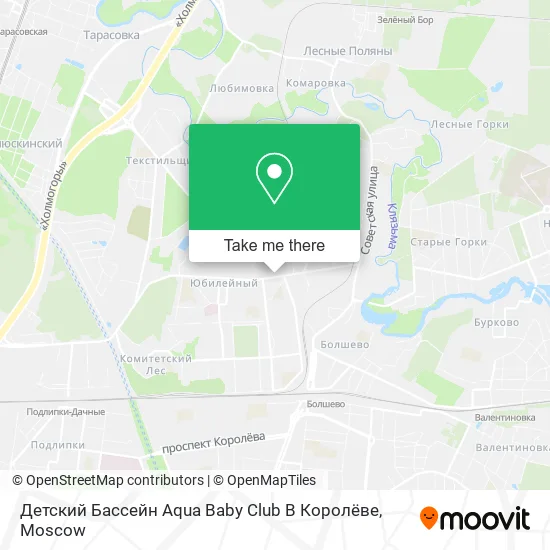 Детский Бассейн Aqua Baby Club В Королёве map