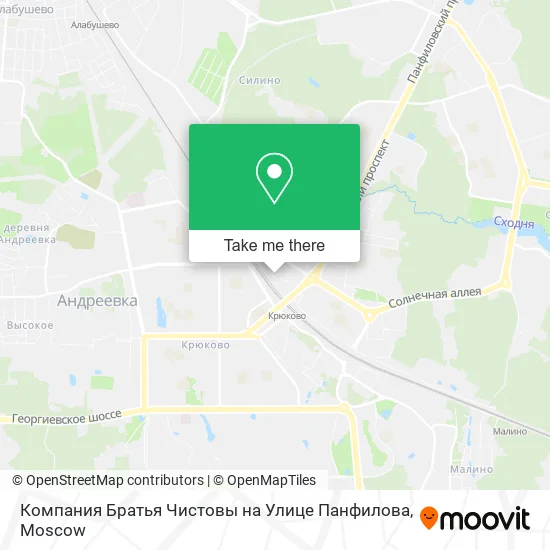 Компания Братья Чистовы на Улице Панфилова map