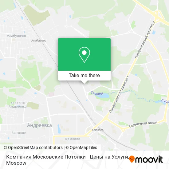 Компания Московские Потолки - Цены на Услуги map