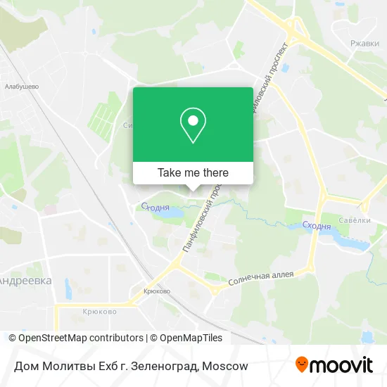 Дом Молитвы Ехб г. Зеленоград map
