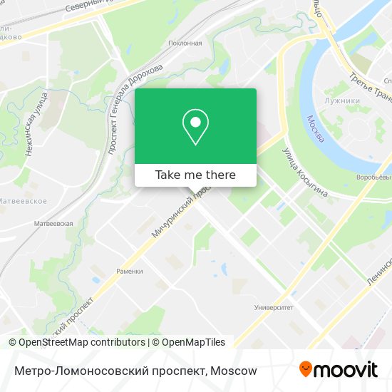 Метро-Ломоносовский проспект map