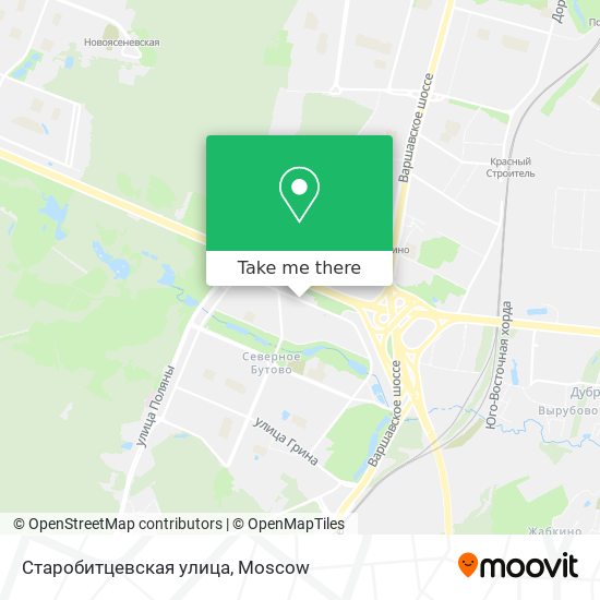 Старобитцевская улица map