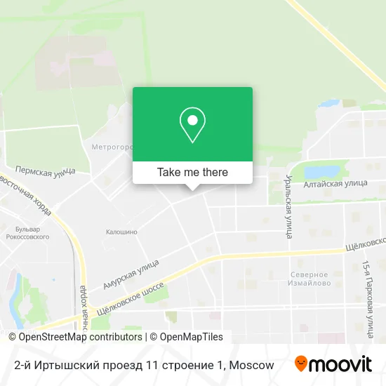 2-й Иртышский проезд 11 строение 1 map