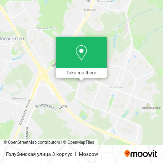 Голубинская улица 3 корпус 1 map