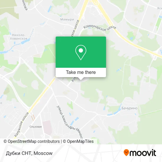 Дубки СНТ map