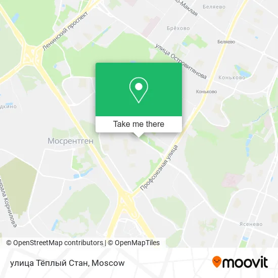 улица Тёплый Стан map