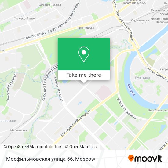 Мосфильмовская улица 56 map