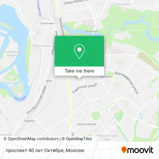 проспект 40 лет Октября map