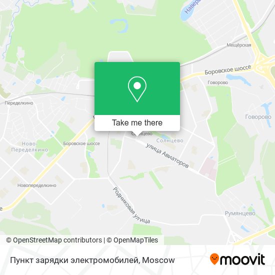 Пункт зарядки электромобилей map